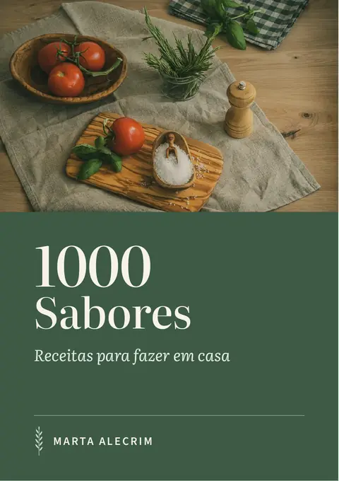 Capa do livro 1000 Sabores na tela de um celular